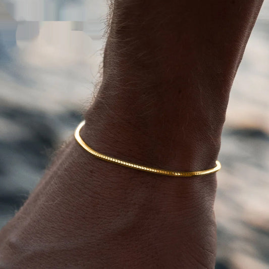 Stainless Steel Octagonal Snake Bone Bracelet Treyfe