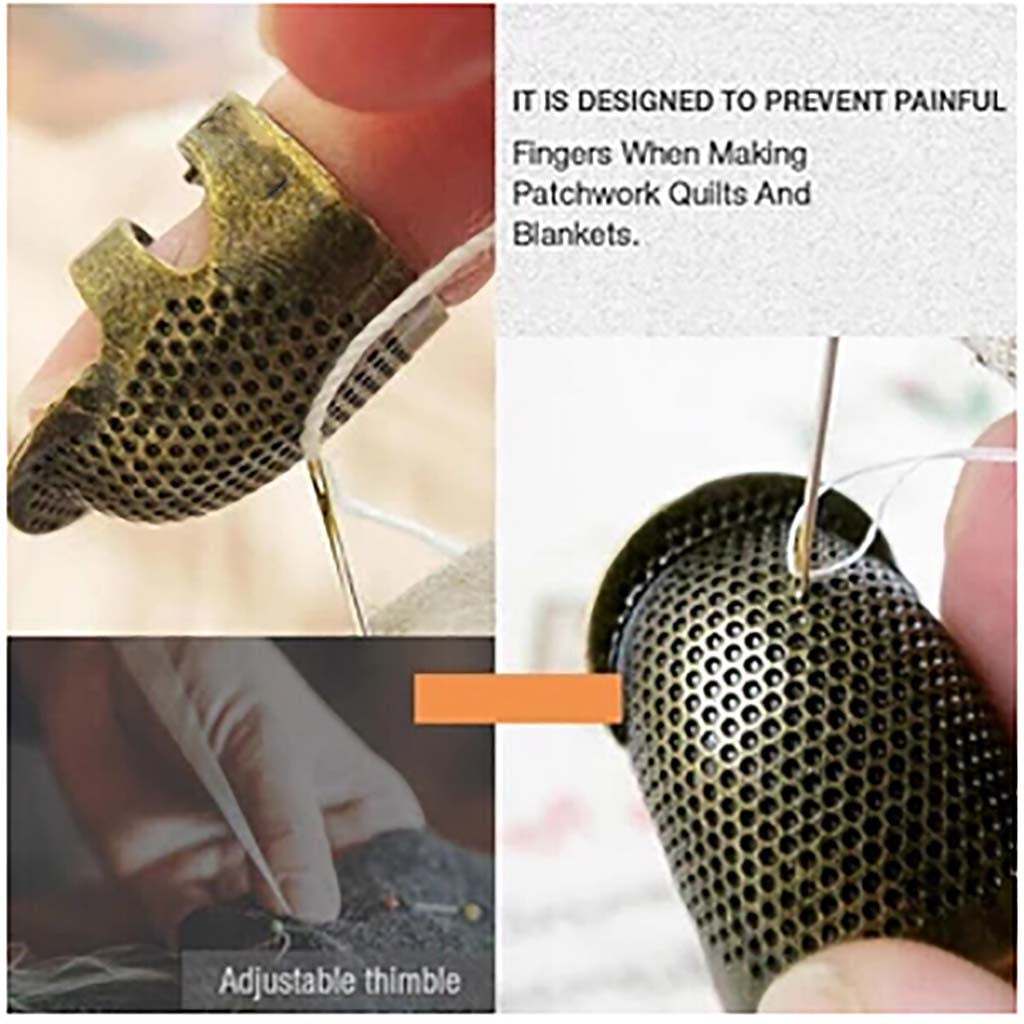 Thicken Adjustable Finger Thimble Hoop Cover For Sewing Tools - Treyfe